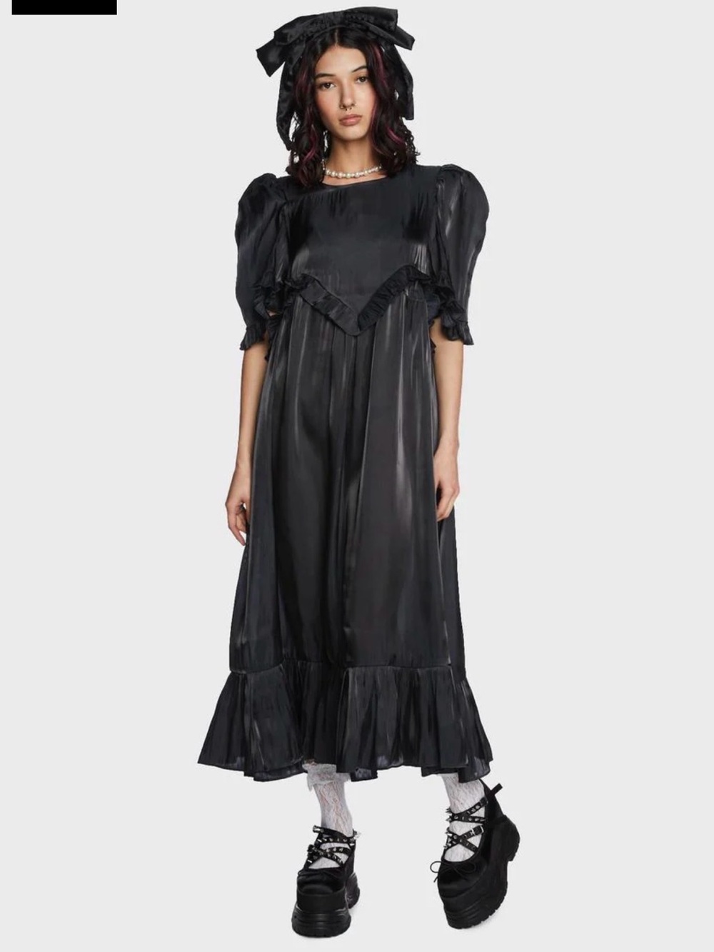 Sister Jane Barre Ruffle Midi Dress NWOT